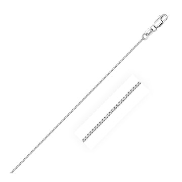 18k White Gold Box Chain 0.6mm